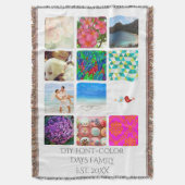 インスタグラム！12枚の写真ブランケット スローブランケット (正面縦)