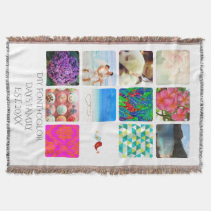 インスタグラム！12枚の写真ブランケット スローブランケット