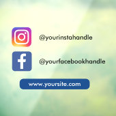 インスタグラム Facebook & ウェブサイト ソーシャルメディア 簡単 ウィンドウサイン (シート3)