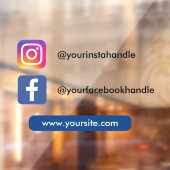 インスタグラム Facebook & ウェブサイト ソーシャルメディア 簡単 ウィンドウサイン (シート2)