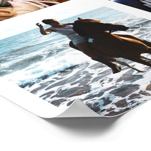 インスタモダングパーソナライズされたラム馬の写真コラージュ ポスター (角)