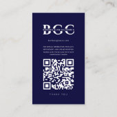 インスタモダングラムインスパイアモノグラムミッドナイトブルー 名刺 (裏面)