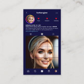 インスタモダングラムインスパイアモノグラムミッドナイトブルー 名刺 (正面)