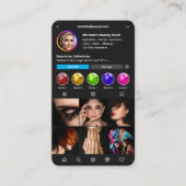 インスタモダングラムモノグラムプロフェッショナル白黒 名刺 (正面)