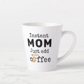インスタントおもしろいママがコーヒーを追加 カフェラテマグ (右)