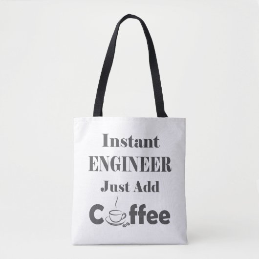 インスタントエンジニアがコーヒーを追加 トートバッグ (正面)
