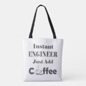 インスタントエンジニアがコーヒーを追加 トートバッグ (裏面)
