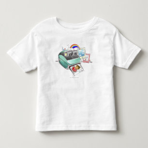 インスタントカメラから出る写真 トドラーTシャツ