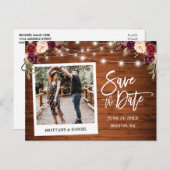 インスタントカメラの木目フローラライトで日付を保存 ポストカード (正面/裏面)