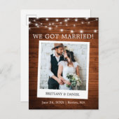 インスタントカメラウッドラ結婚イトの発表 ポストカード (正面/裏面)