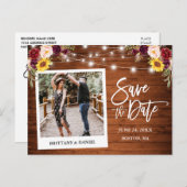 インスタントカメラウッド混合フローラ日付の保存 ポストカード (正面/裏面)