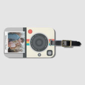 インスタントカメラカップルの写真ユニーク記念日 ラゲッジタグ (正面横)