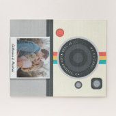 インスタントカメラカップルユニークの結婚写真 ジグソーパズル (横)