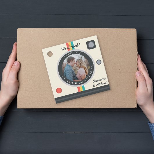 インスタントカメラカップルユニークの結婚写真 フェイバータグ