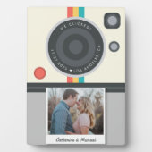 インスタントカメラカップルユニークの結婚写真 フォトプラーク (正面)