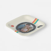 インスタントカメラカップルユニークの結婚写真 ペーパープレート (傾斜あり)