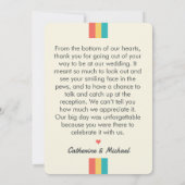 インスタントカメラカップルユニーク写真 サンキューカード (裏面)