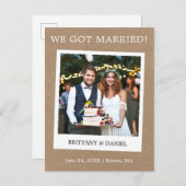 インスタントカメラ写真クラフ結婚トの発表 ポストカード (正面/裏面)