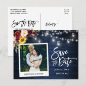 インスタントカメラ フラワージェイ ル ブルーウッド Save The Date ポストカード (正面/裏面)