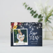 インスタントカメラ フラワージェイ ル ブルーウッド Save The Date ポストカード (スタンド正面)