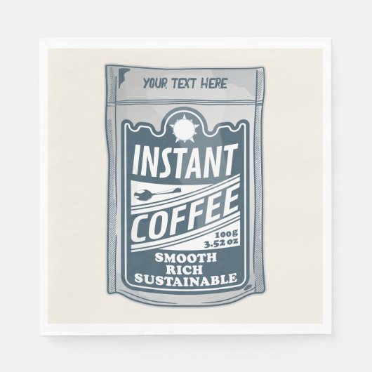 インスタントコーヒーアーポップ・アートのトイラストレーション スタンダードランチョンナプキン (正面)