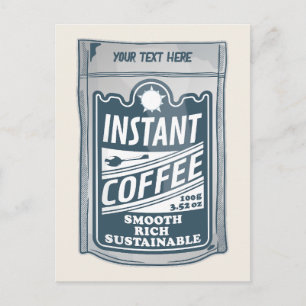 インスタントコーヒーアーポップ・アートのトイラストレーション ポストカード