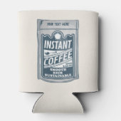 インスタントコーヒーアーポップ・アートのトイラストレーション 缶クーラー (裏面)
