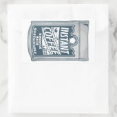 インスタントコーヒーアーポップ・アートのトイラストレーション 長方形シール (バッグ)