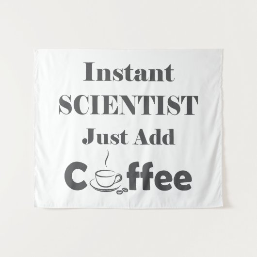 インスタントサイエンティストがコーヒーを追加 タペストリー (正面(横))