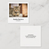 インスタントスタイル- Tabby Cat スクエア名刺 (正面/裏面)