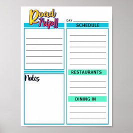 インスタントダウンロードバケーションデイリープランナー ポスター