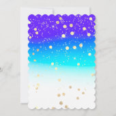 インスタントダウンロードバースデーパーティー金ゴールドOceanic 招待状 (裏面)