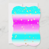 インスタントダウンロードバースデーパーティー金ゴールドOceanic Invite 招待状 (裏面)