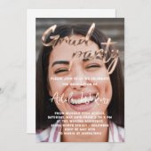 インスタントダウンロード卒業パーティーの卒業写真 招待状 (正面/裏面)