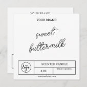 インスタントダウンロード キャンドルラベル 招待状 (正面/裏面)