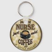 インスタントナースだけでコーヒーと砂糖を追加 キーホルダー (正面)