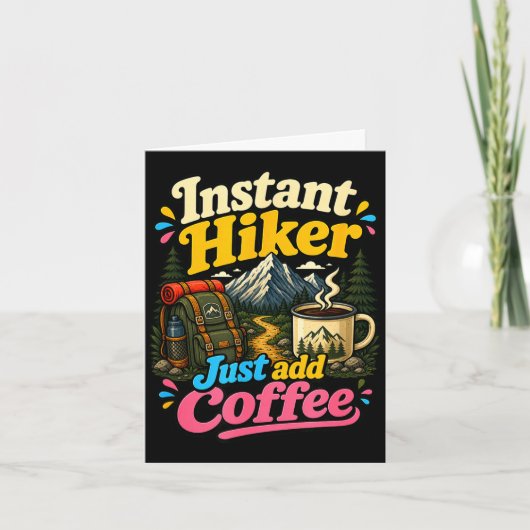 インスタントハイカー コーヒーを注ぐだけ 楽しいハイキング カード (正面)