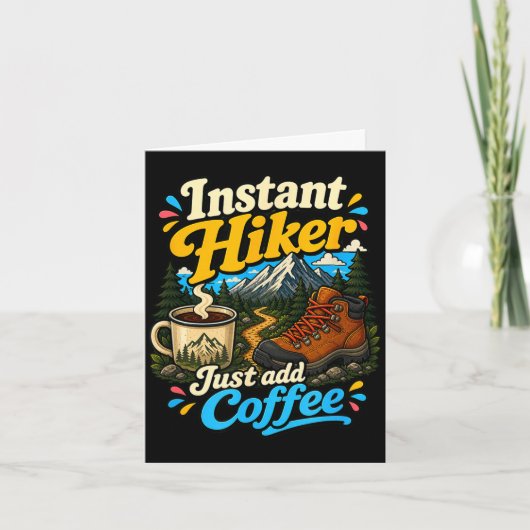 インスタントハイカー コーヒーを注ぐだけ 面白いハイキング カード (正面)