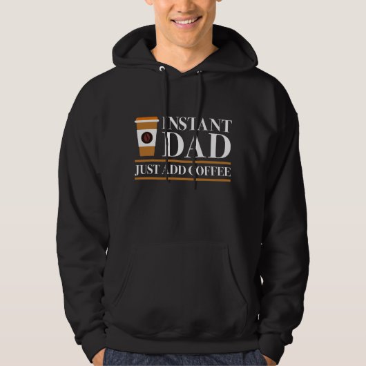 インスタントパパJust Add Coffee パーカ (正面)