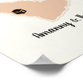 インスタントパーソナライズされたハッジまたはウンラ・ムバラク・イスラム ポスター (角)