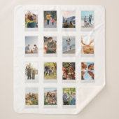 インスタントパーソナライズされたフィルム16フォトコラージュ シェルパブランケット (正面)