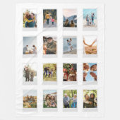 インスタントパーソナライズされたフィルム16フォトコラージュ フリースブランケット (正面)