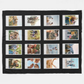 インスタントパーソナライズされたフィルム16フォトコラージュ フリースブランケット (正面(横))