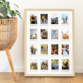 インスタントパーソナライズされたフィルム16フォトコラージュ ポスター