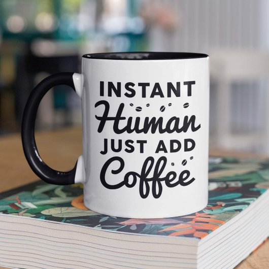 インスタントヒューマンがコーヒーを追加 マグカップ