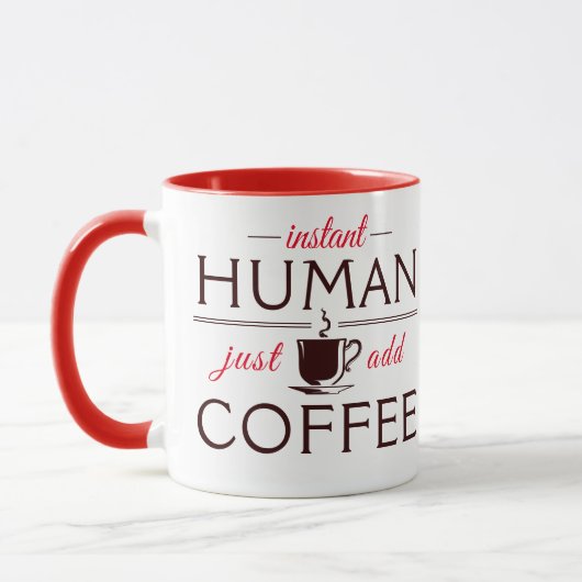 インスタントヒューマン、コーヒーを追加 マグカップ (左)