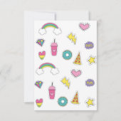 インスタントフィルムカメラ誕生日パーティーの招待 招待状 (裏面)