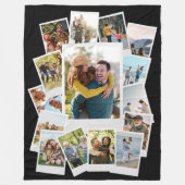 インスタントフィルムフォトコラージュを作成する フリースブランケット (正面)