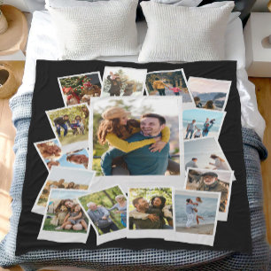 インスタントフィルムフォトコラージュを作成する フリースブランケット