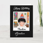 インスタントフォトアニメの子供たちが誕生日を彩る カード (正面)